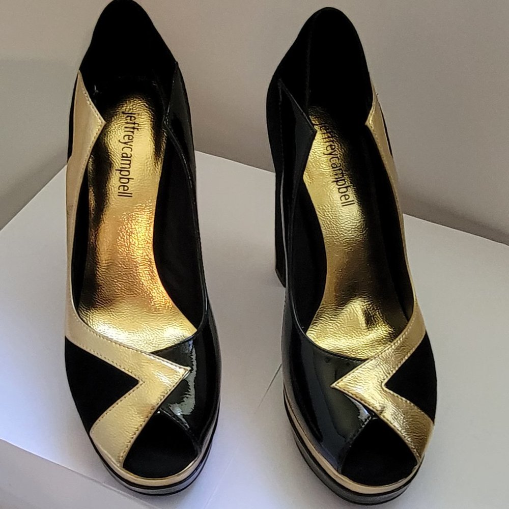 Jeffrey Campbell Bad-Gurl Mixed Media Pump - Picture 4 of 10